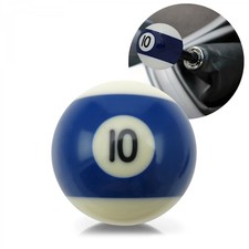 Blue Stripe Number 10 Billiard Pool Ball Custom Shift Knob - Steel 16mm Insert