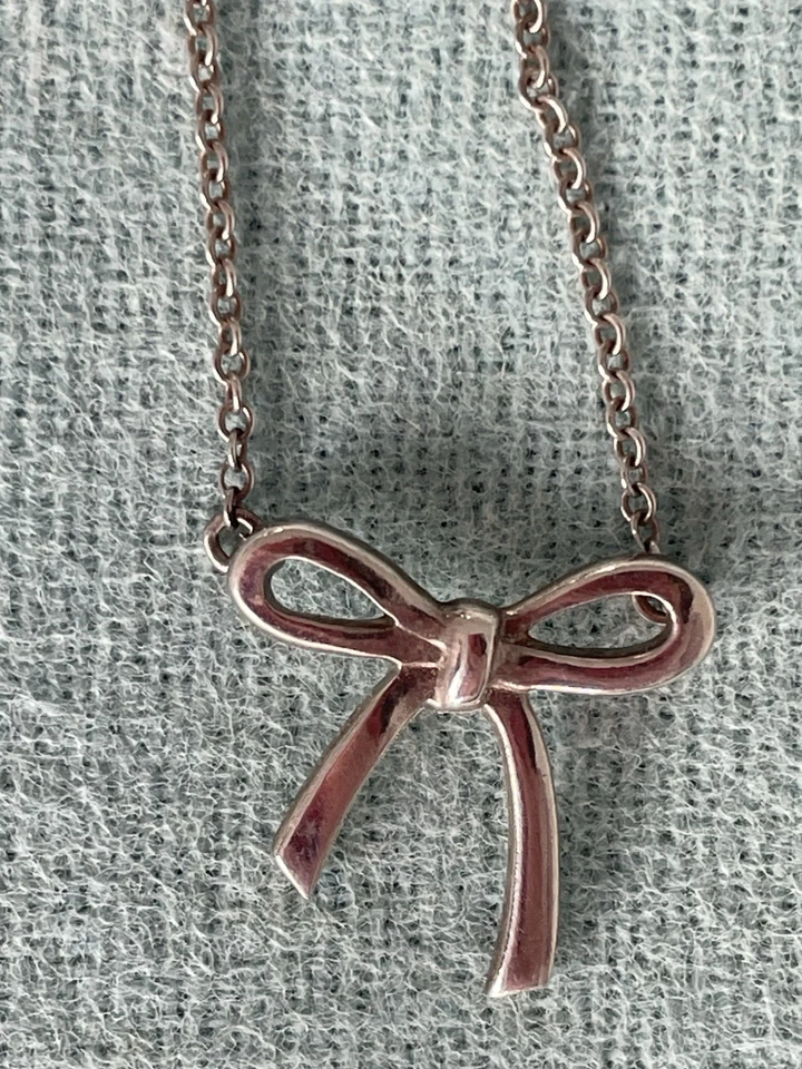 TIFFANY & CO BOW RIBBON NECKLACE - image 2 of 4
