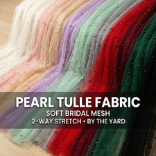 Pearl Tulle Mesh Fabric by Yard – Soft 58" Material for Veils & Dresses