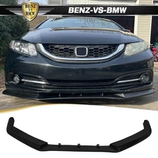 Fits 13-15 Honda Civic EK 4Dr Sedan IKON V3 Style Front Bumper Lip Spoiler PU