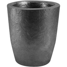 2-2.6kg Premium Black Graphite Crucible, Silicon Carbide Clay Furnace Cup fo...