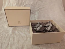 L'Objet Platinum Bird Napkin Rings In original Box, Set Of 4
