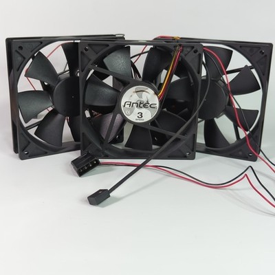 3x Antec TriCool 120mm Gehäuselüfter 3-Gang Steuerung Molex nachgeschmierte Lager
