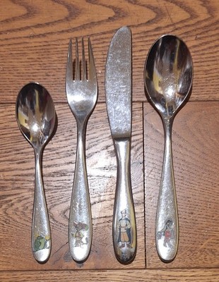 1 Set Kinderbesteck Auerhahn 2000,  ''Simsala Grimm''