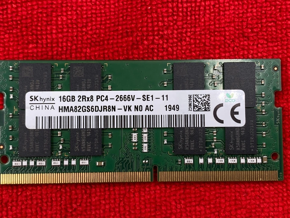 1 x SKHYNIX 16GB DDR4 2666MHz SODIMM LAPTOP MEMORY 2Rx8 CL19 HMA82GS6DJR8N-VK - Image 2 of 3