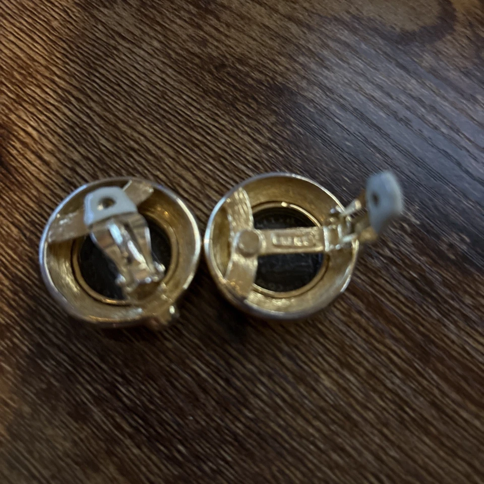 Pendientes griegos Ciner etruscos pedrería oro moneda greco-romana Foto 3 de 4