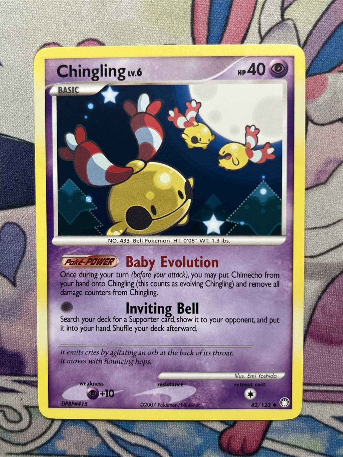 Chingling 42/123 Mysterious Treasures Uncommun Pokemon TCG 2007 NM/VLP