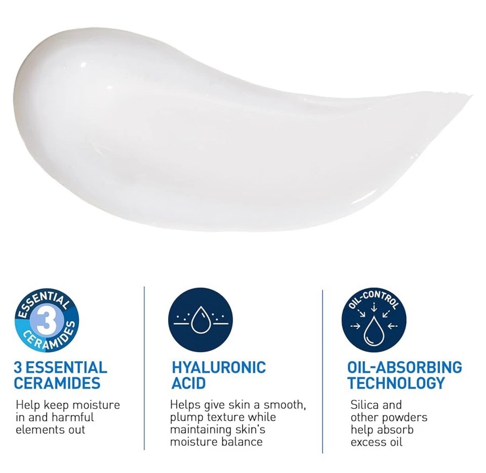 Gel-Crema Hidratante Cerave Oil Control Hidratante Facial 3oz - Nuevo Foto 2 de 4