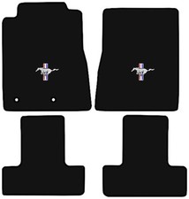 Jegs Molded Cut Pile Floor Mats For 2010-2014 Ford Mustang Silver Running Pony Jegs Molded Cut Pile Floor Mats For 2010-2014 Ford Mustang Silver Running Pony