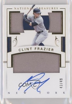 2018 Panini National Treasures Gold 43/49 Clint Frazier Rookie Auto RC 6fs