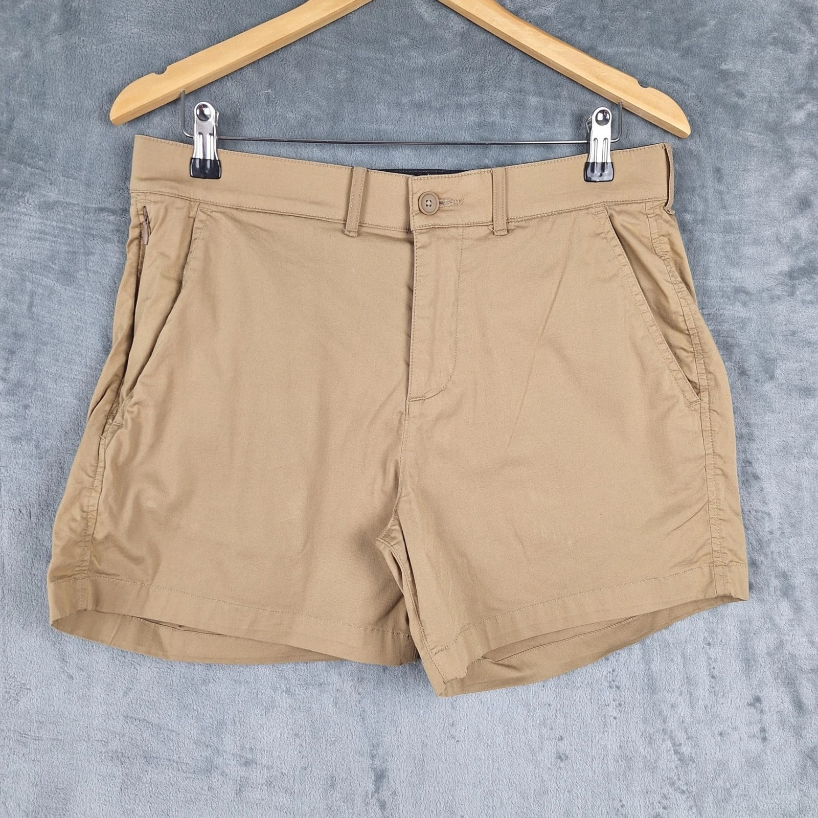 Abercrombie & Fitch Shorts Mens 31 Khaki A&F All Day Chino Preppy Stretch Casual