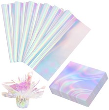 200Pcs 9x9 Inch Cellophane Sheets, Iridescent Cellophane Wrap for Candy, DIY ...