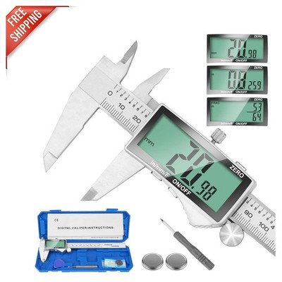 High-Accuracy 6-Inch Digital Vernier Caliper   Easy Switch Between Inch & Metric
