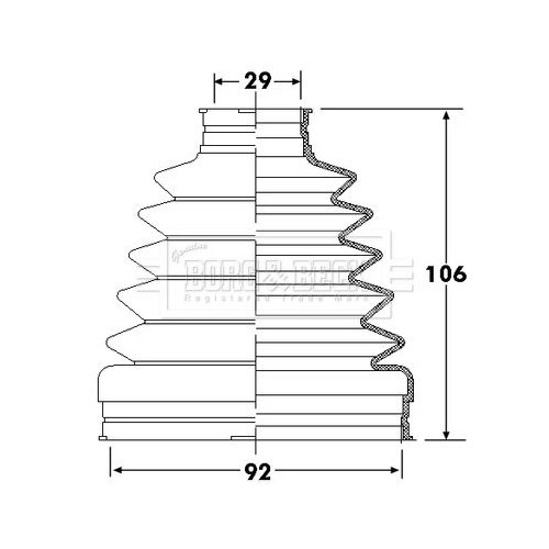 BORG & BECK Bellow Kit, drive shaft BCB6307