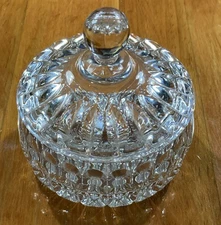 GORHAM Full Lead Crystal 4.5” Covered Candy Dish West Germany Clear Candy Dish