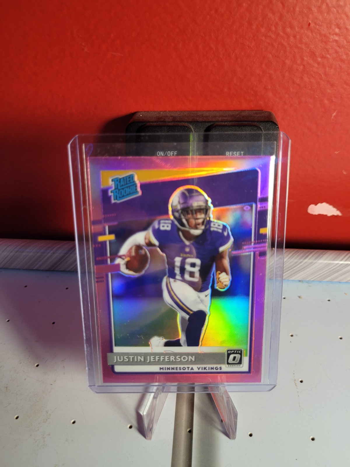 2020 Donruss #P-313 Justin Jefferson Optic Preview Pink Rated Rookie JH01