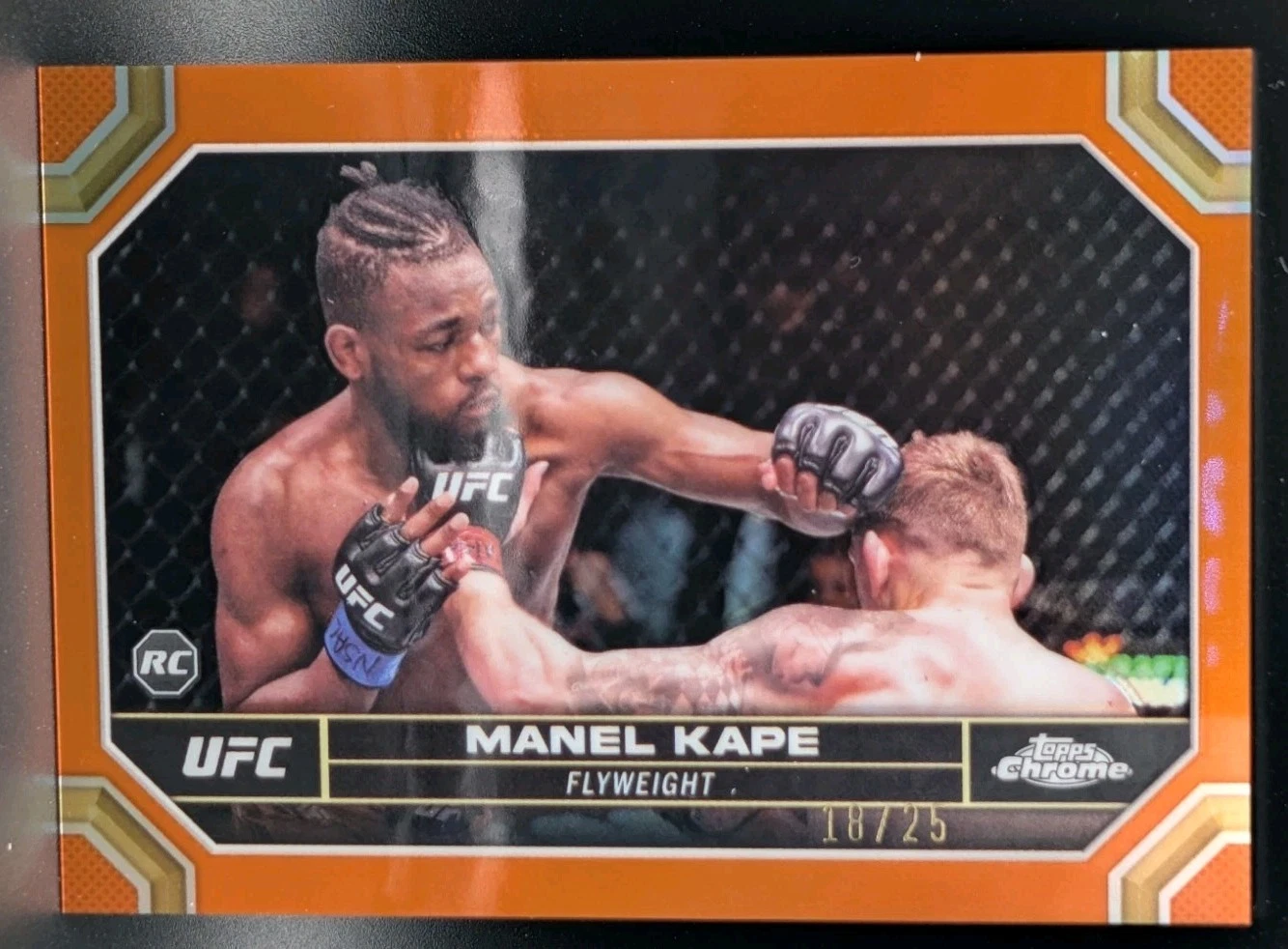 2024 Topps Chrome UFC - Manel Kape #119 Orange Refractor /25 (RC)