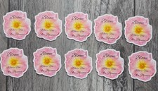 Bloom Where You Are Planted Sticker Pack Motivational Pink Flower Decals 10pc