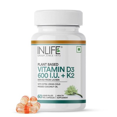 INLIFE Calcium+D3+K2+Zink+B12 | Knochen- & Gelenkformel | 120 Tabletten