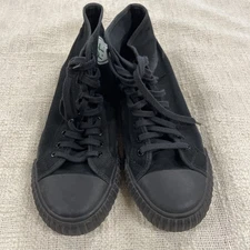 Vintage PF Flyers Rigid Wedge High Top Black Canvas Shoes Sneakers Size Men’s 9 