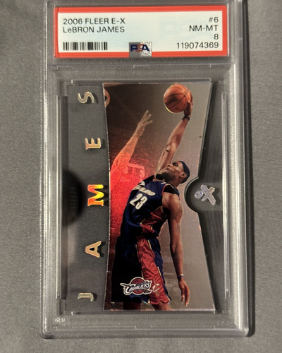 Fleer 2006-07 E-X LeBron James #6 Cleveland Cavaliers PSA 8