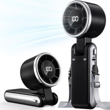 Portable Handheld Turbo Fan - 5 Gear High Speed 4000mAh Rechargeable Mini