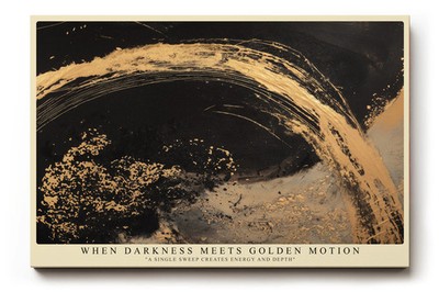 Paul Sinus Wandbild When Darkness Meets Golden Motion Abstract Energy
