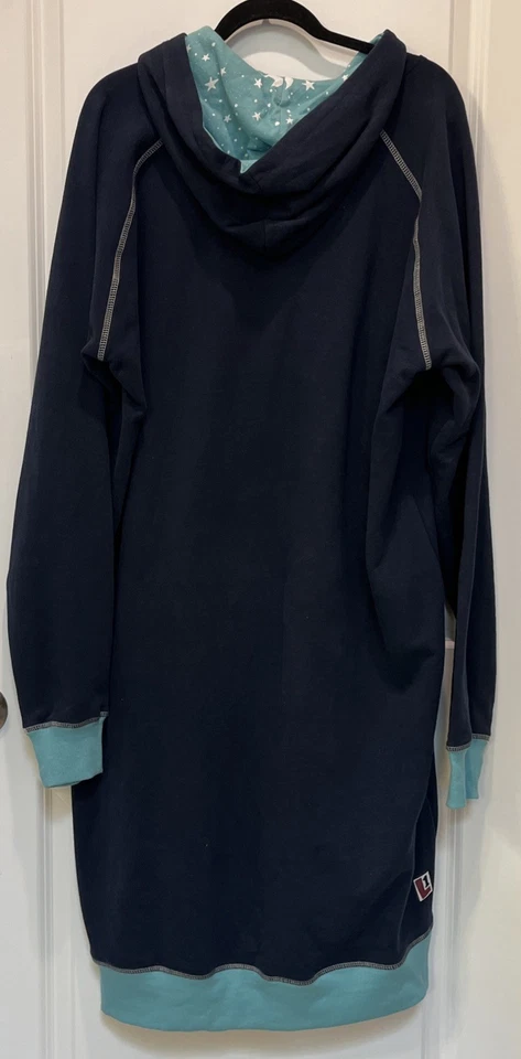 Lazy One Sleep Hoodie Navy L/XL Lounge Reader Bedtime Pocket Cozy Sweatshirt New - Image 3 of 4