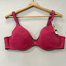 NWT Vanity Fair Body Caress Beauty Underwire Bra 75335 40C Raspberry Velvet Trim