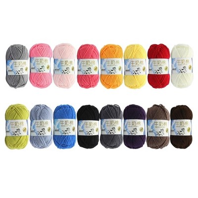 Colourful Crochet Yarn Knitting Yarn Milk Cotton Yarn for Hat Scarves Blanket