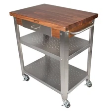 John Boos WAL-CUCE30 American Black Walnut Cucina Elegante Cart
