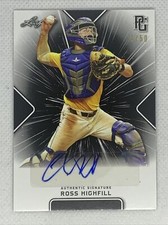 2021 LEAF PERFECT GAME ROSS HIGHFILL BLACK PAPER AUTO # 1/50