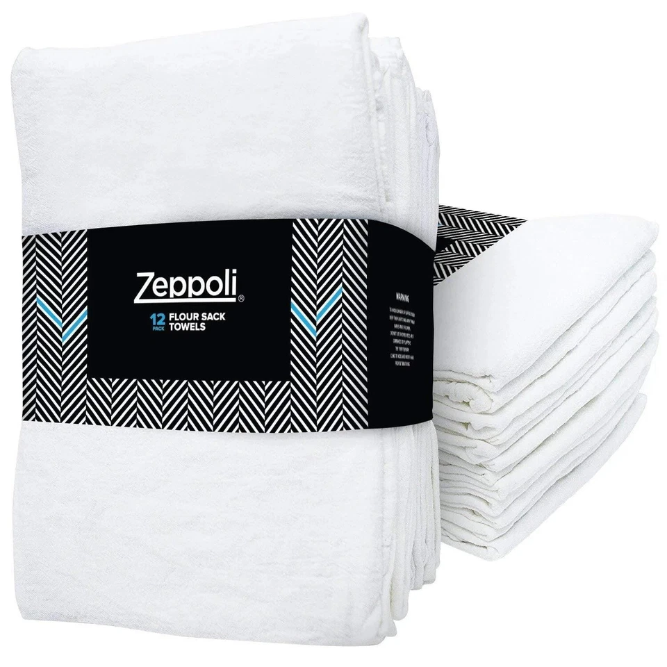 Geschirrtücher Küchentücher 12er Pack 100% Baumwolle 78,7x78,7cm weiß NEU OVP - Bild 2 von 4