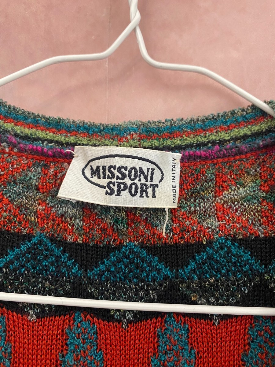 MISSONI SPORT ベスト 美品 男女 Missoni Sport Vintage Vest Multicolored Abstract Size 42 | eBay