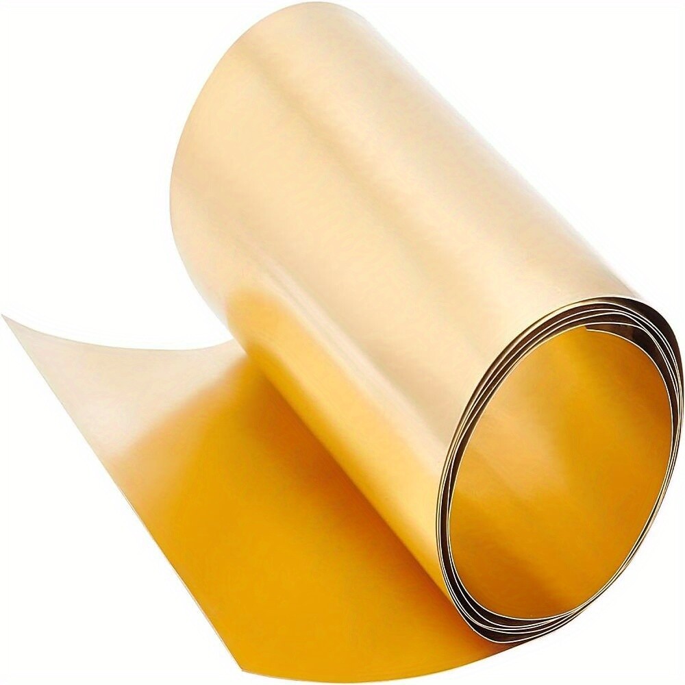1.1yards/1m 32 Gauge Copper Roll Weather Proof Brass Sheet Copper Foil golden