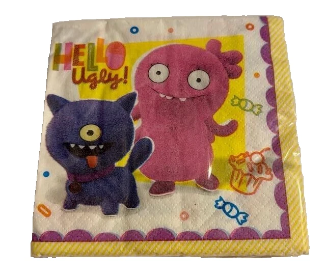 3 件丑陋娃娃纸饮料餐巾纸 16-2 层 5 英寸折叠 2019 Moxy 价格实惠! — 第 2/4 张图片