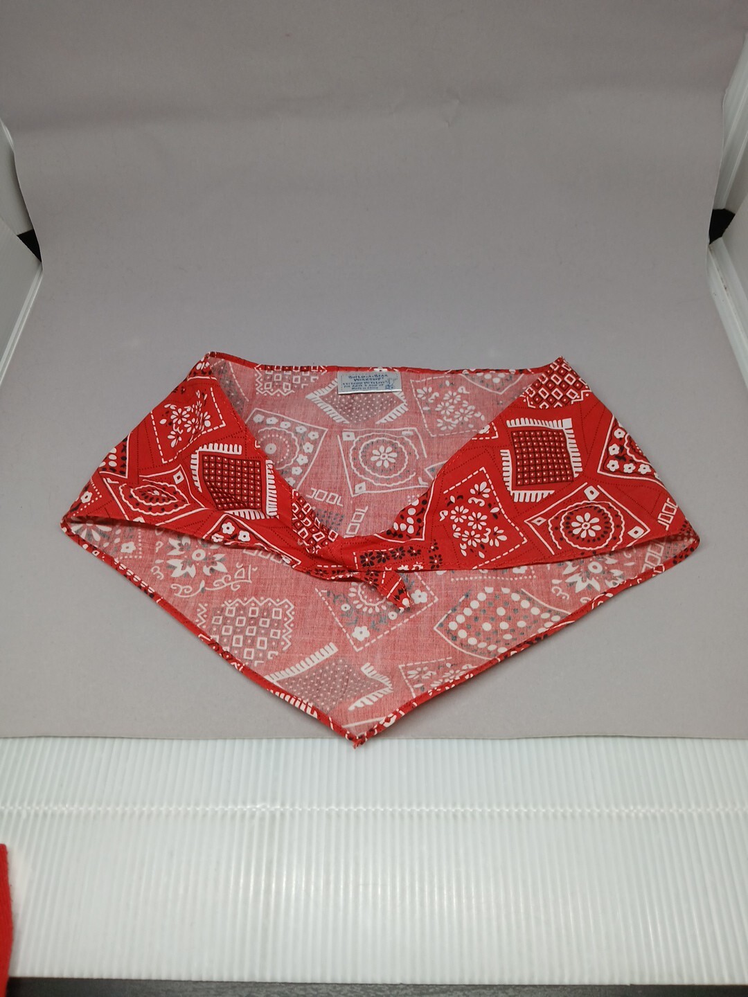 Red Paisley Bandana Triangle Scarf for Build-A-Bear Outfits