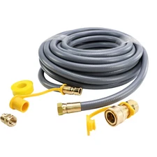36 FT Propane & Natural Gas Hose with 3/8"-1/2" Female Flare Gas Conversion Kit