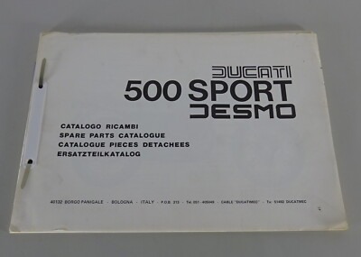 Teilekatalog / Ersatzteilliste Ducati 500 Sport Desmo Baujahr 1977 - 1980