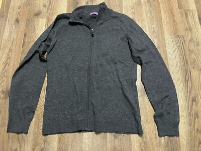 William de Faye Sweater, Womens Size T5/Medium, Black, Full Zip, Cashmere  Blend