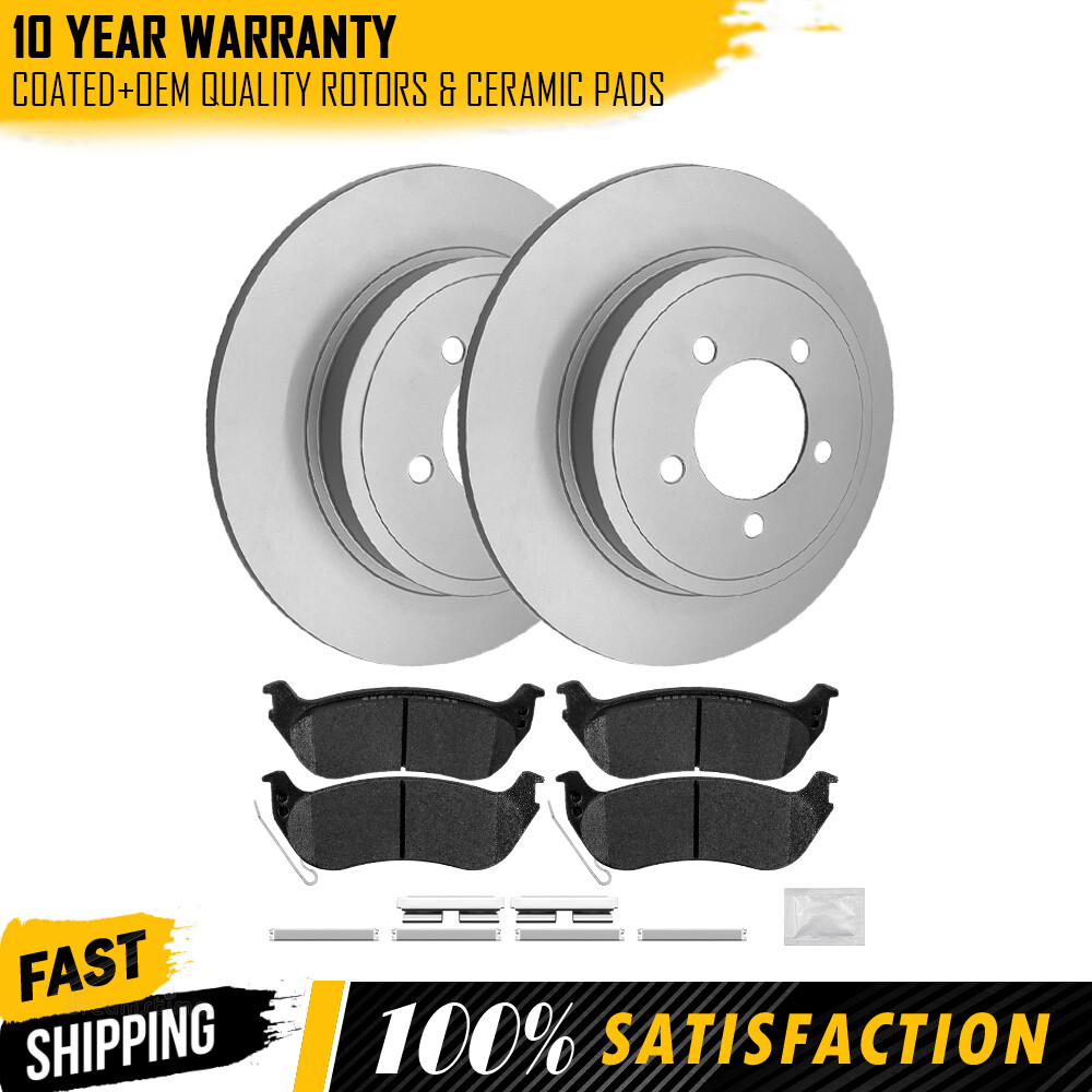 Rear Brake Rotors & Ceramic Brake Pads for Ford Explorer Mercury
