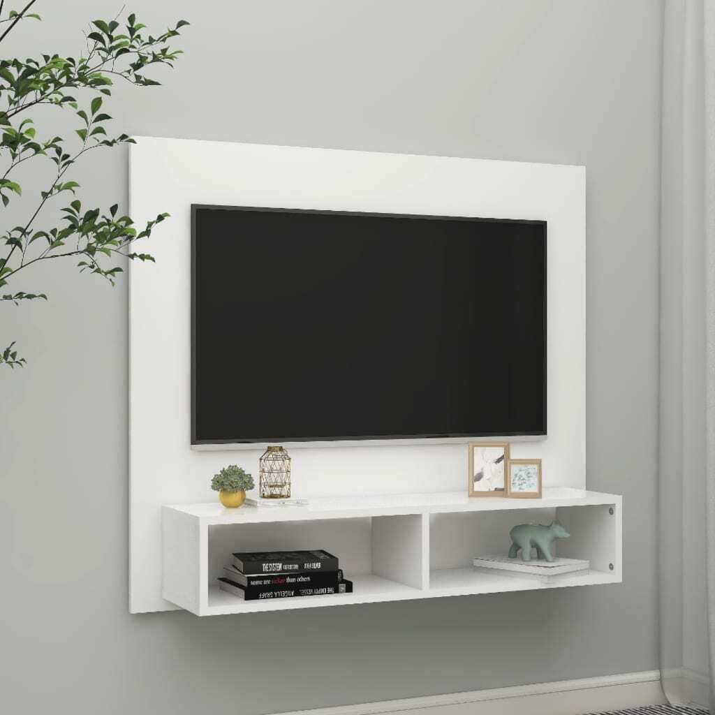 Details zu  vidaXL TV-Wandschrank Weiß 102x23,5x90 cm Spanplatte Super willkommen günstig