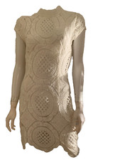 New Nellis Design By Los Angeles teen lace dress kneelength color white size L