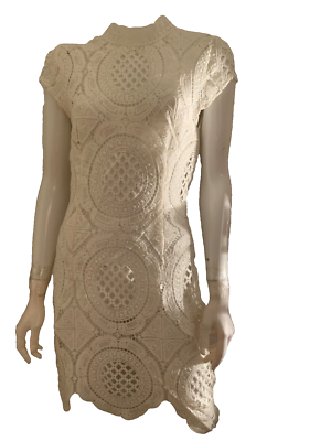 New Nellis Design By Los Angeles teen lace dress kneelength color white  size L | eBay