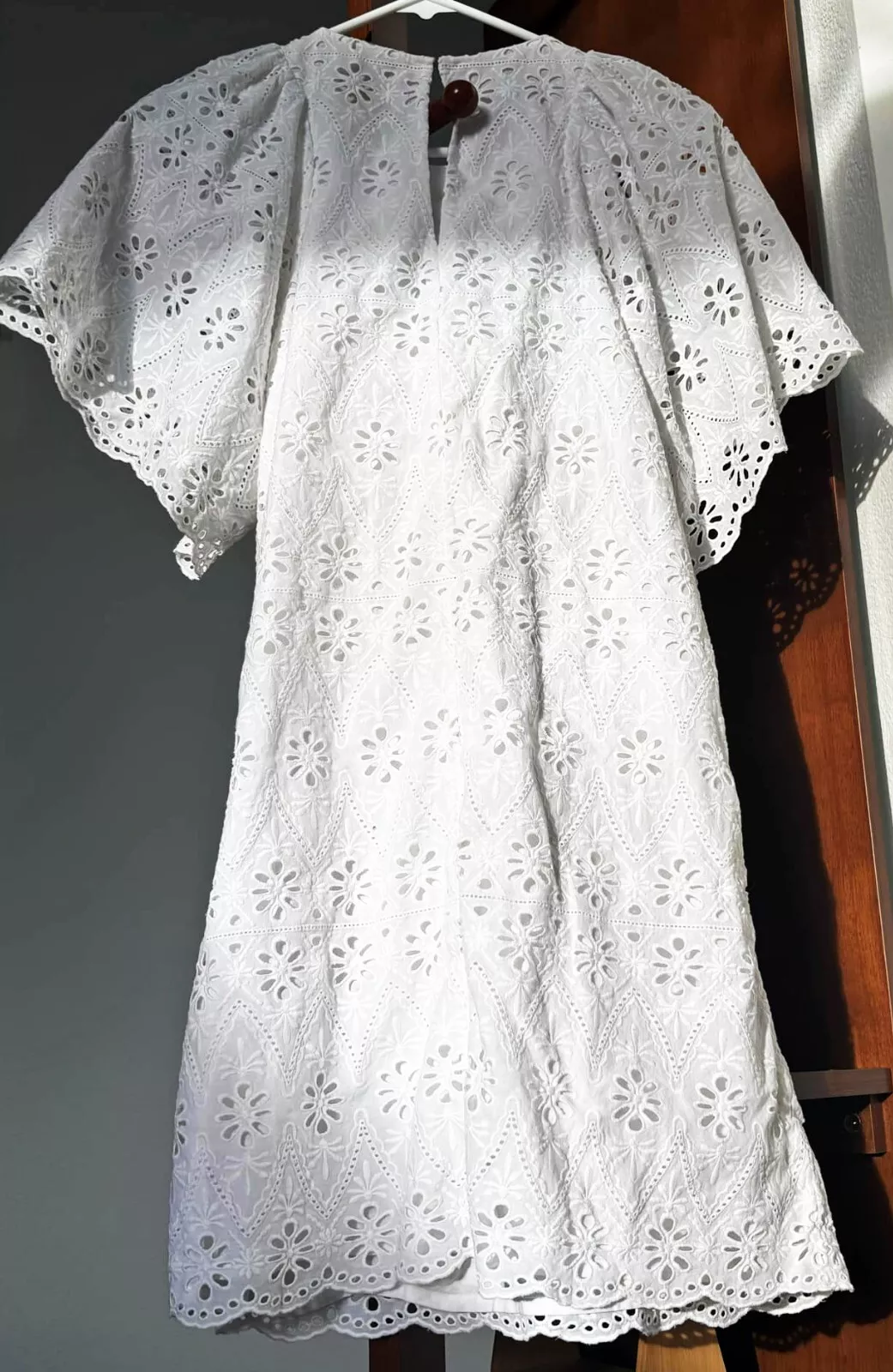 Abito donna Kate Spade bianco Spice Things Up con occhielli taglia S