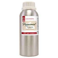 Peppermint Essential Oil (Terpeneless) - 8 fl oz Aluminum Bottle w/ Locking Cap