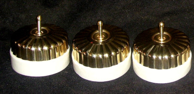 Retro 3 Messing Und Keramik Electric Schalter Taste Cup Cake Ein Weg Heim Dacor