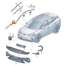 VW ID.4 E21 A Colonna Orlo Anteriore Destro 11A853266GRU Nuovo Originale