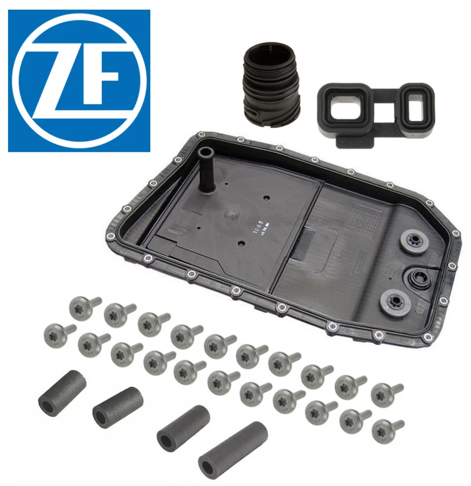 OEM Transmission Oil Pan Adapter Tube Sleeve Bolt + 7L ATF Fluid Kit for BMW Foto 2 de 2