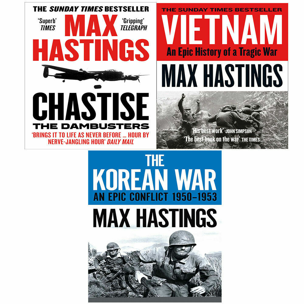 Max Hastings 3 Books Collection Set (Vietnam, Chastise, Korean War) Paperback